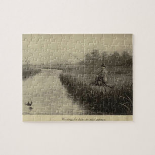 Vintage Fluss-Fischen-Kunst