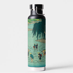 Vintage Flussüberquerung - Japanischer Holzschnitt Trinkflasche