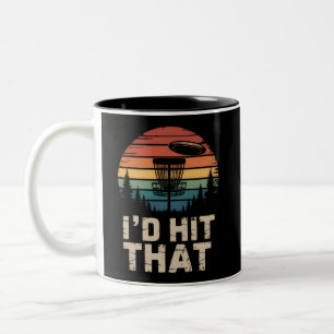 Vintage Flying Disc Golf Ich Würde Diesen Lustigen Zweifarbige Tasse