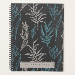 Vintage foncé Feuilles Brown moderne personnalis