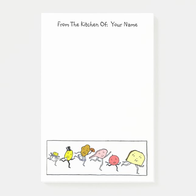 Vintage Food Custom Post - Anmerkungen Post-it Klebezettel (Vorderseite)