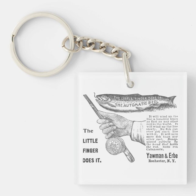 Vintage Forellenfischerei und Circa 1890er Schlüsselanhänger (Vorderseite)