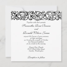 Vintage formelle Schwarz-Weiß-Hochzeit