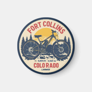 vintage fort collins colorado mountainbiken gif magnet