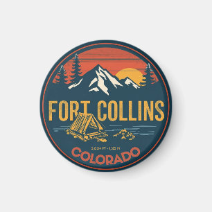 vintage fort colllins colorado bergcamping magnet