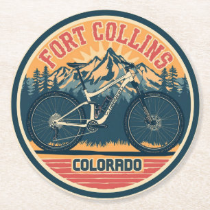 vintage fort colllins colorado bergwandern runder pappuntersetzer