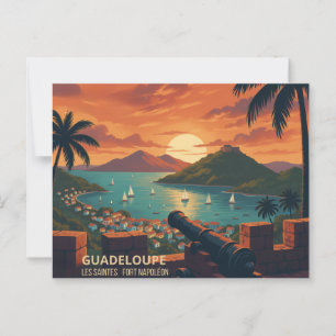 vintage Fort Napoléon – Les Saintes, Guadeloupe Postkarte