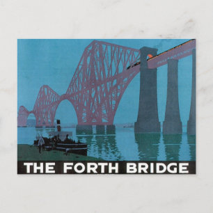 Vintage Forth Bridge Postkarte