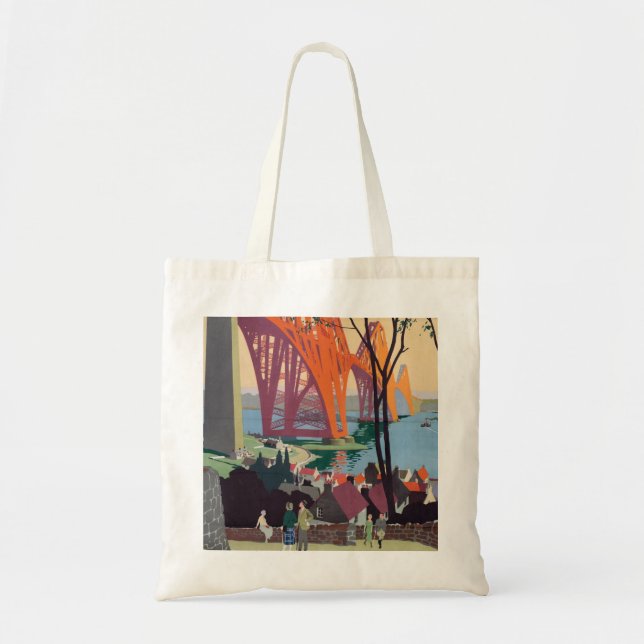 Vintage Forth Bridge Scotland Tote Bag Tragetasche (Vorne)