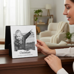 Vintage-Foto Christian Lieblingskleiner Mensch  Fotoplatte