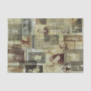 Vintage Foto-Collage Seidenpapier