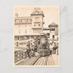 Vintage-Foto der Eisenbahn und des Zuges auf Marth Postkarte