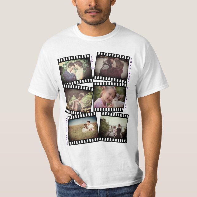 Vintage Foto-Filmmontage T-Shirt (Vorderseite)