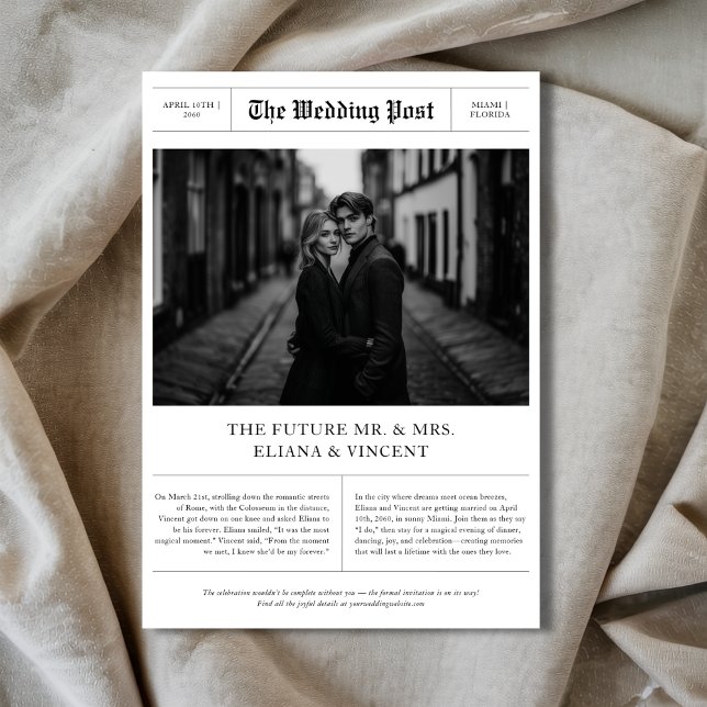 Vintage Foto-Hochzeit Save The Date (Von Creator hochgeladen)