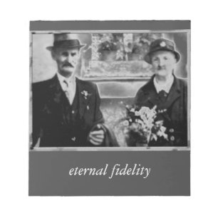Vintage-Foto mit den Großeltern Notizblock