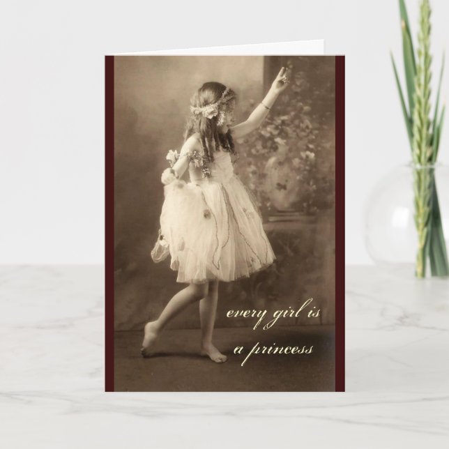 Vintage Foto Princess Dance Grußkarte Karte (Vorderseite)