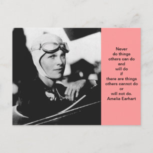 Vintage-Foto von Amelia Earhart Postkarte