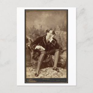 Vintage-Foto von Oscar Wilde Postkarte