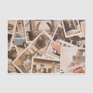 Vintage FotoCollage Seidenpapier