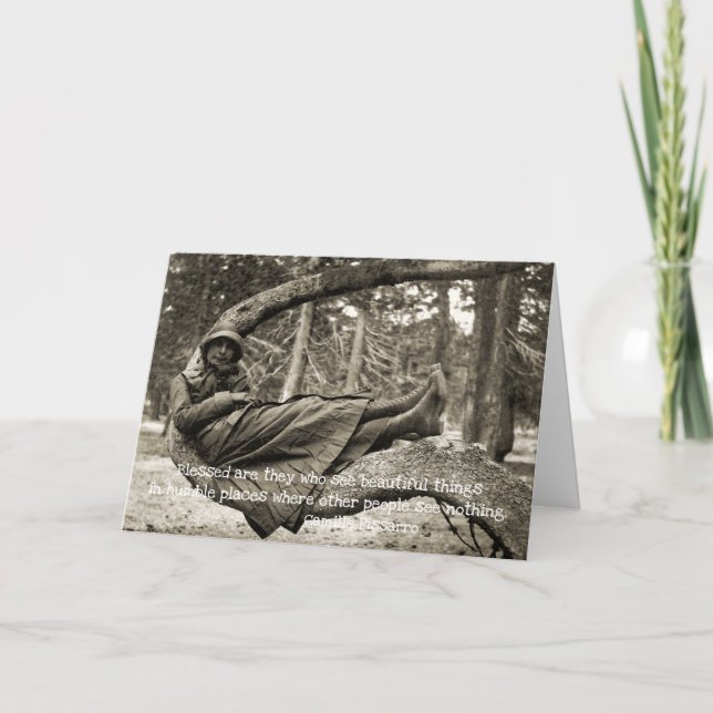 Vintage Fotografie mit Inspiration Karte (Vorderseite)