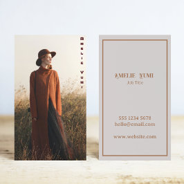 Vintage Fotografie mit vertikalem Foto Visitenkarte