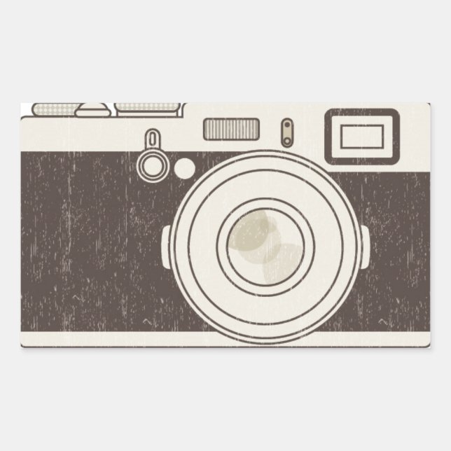 Vintage Fotografie Rechteckiger Aufkleber (Vorderseite)