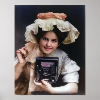 Vintage-Fotografin-Plakat Poster