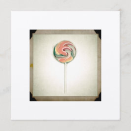 VINTAGE FOTOGRAPH LOLLIPOP-KARTE