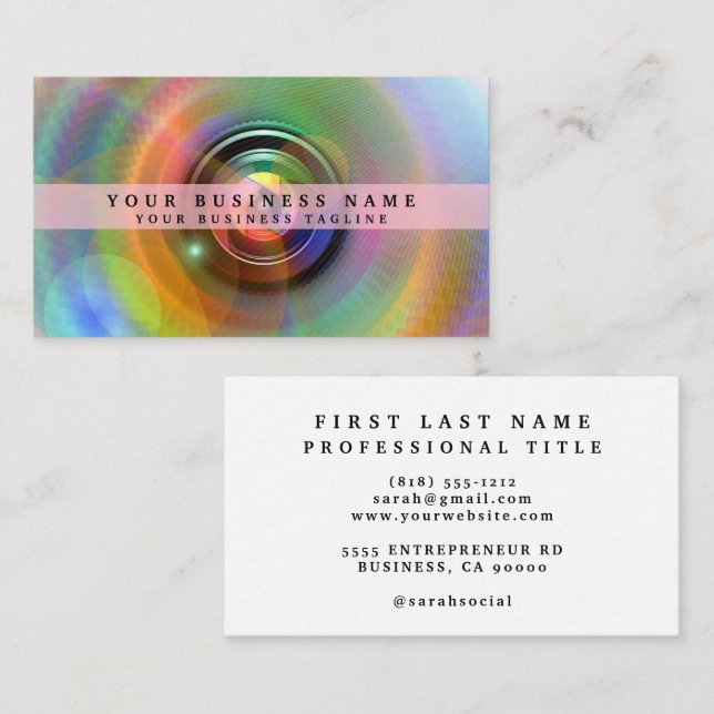 Vintage Fotokamera Visitenkarte (Vorne/Hinten)