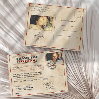Vintage-Fotos nach Maß Old-Fashioned Dankeschön Postkarte
