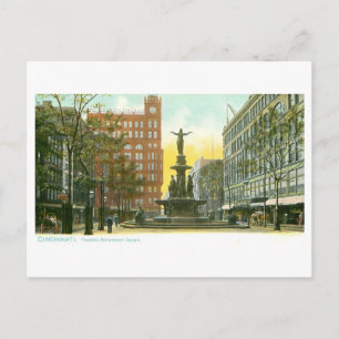 Vintage Fountain/Government Square, Cincinnati Postkarte