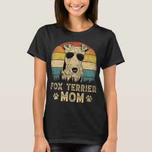 Vintage Fox Terrier Mama Hunde Liebhaber Muttertag T-Shirt