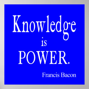 Vintage-Francis-Bacon-Zitat Wissen ist Macht Poster
