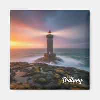 Vintage Frankreich Bretagne Leuchtturm Postkarte
