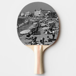 Vintage Frankreich Cannes der Strand Dart Board Tischtennis Schläger