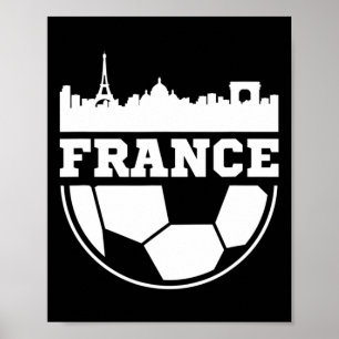 Vintage Frankreich Fußballtrikot Geschenk für Spie Poster