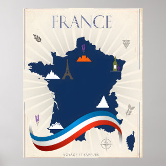 Vintage Frankreich Poster