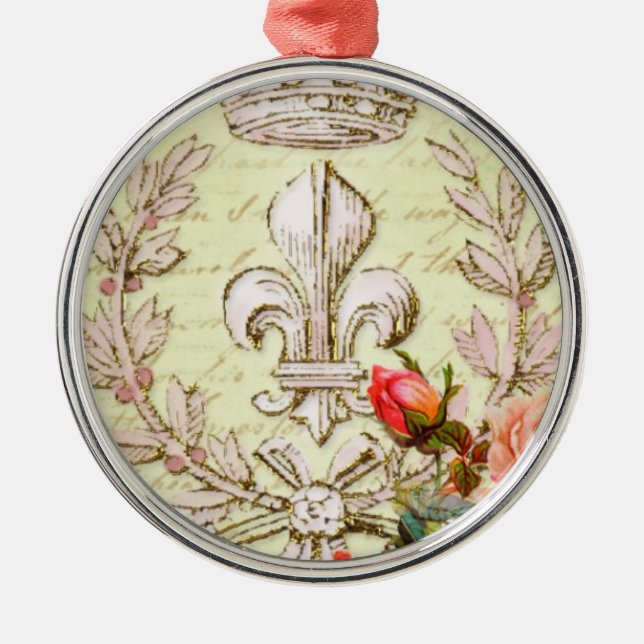 Vintage Franzosen Ornament Aus Metall (Vorne)