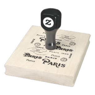 Vintage-Französisch Paris Schrift-Typografie Gummistempel