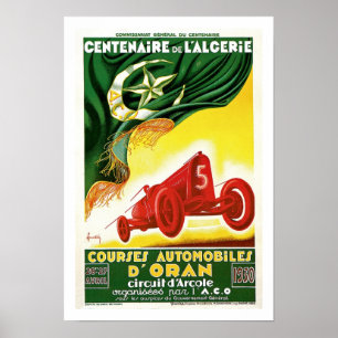Vintage französische algerische poster