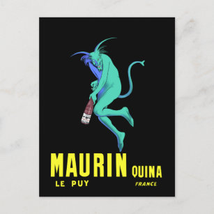 Vintage französische Alkoholwerbung Postkarte