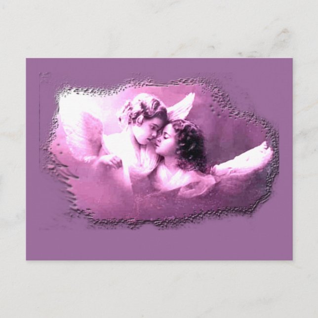 Vintage französische Angels Designs Postkarte (Vorderseite)