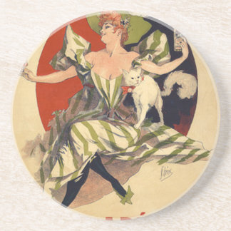 Vintage französische Anzeige Getränkeuntersetzer