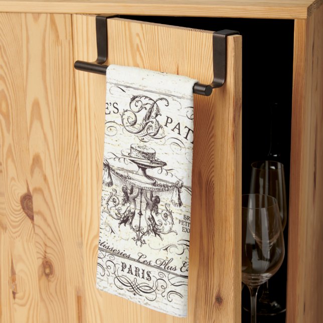 Vintage französische Bäckerei Geschirrtuch (Drittel gefaltet)