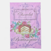 Vintage französische Bäckerei Schokolade Kuchen We