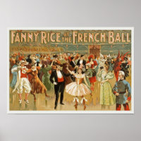 Vintage französische Ball-Werbung