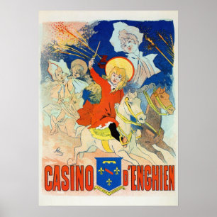 Vintage-französische Belle-Époque-Chéret-Casino-We Poster