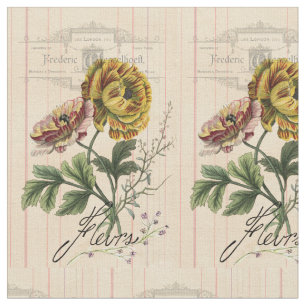 Vintage französische Blume Digitale Kunst Stoff