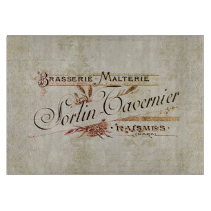 Vintage französische Brauereiwerbung Schneidebrett