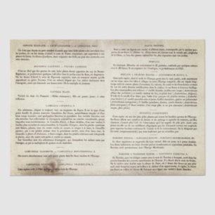 Vintage französische Buchseiten Seidenpapier